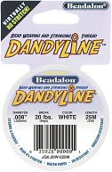 Dandyline Stringing Thread .011" (.28mm) Diameter 82ft/Pkg-White by Beadalon: Product Image
