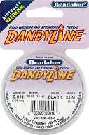 Dandyline Stringing Thread .011" (.28mm) Diameter 82ft/Pkg-Black by Beadalon: Product Image