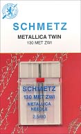Double Metallic Machine Needle -Size 2.5/80 1/Pkg by Euro-Notions: Product Image