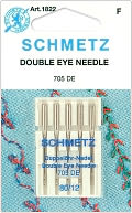 Double Eye Machine Needles-Size 80/12 5/Pkg by Euro-Notions: Product Image