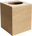 Basswood Boutique Tissue Box-5.12"X6.12"X5.12" by Walnut Hollow: Product Image
