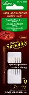 Black Gold Quilting Needles-Size 9 6/Pkg by Clover: Product Image