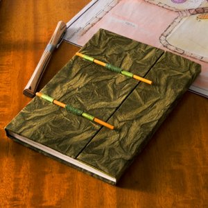 Olive Nepal Paper Journal with Stick Closure (6