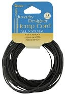 Hemp Cord 20# 8 Yards/Pkg-Black by Darice: Product Image