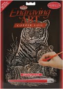Copper Foil Engraving Art Kit 8"X10"-Tiger & Cubs by Royal Brush: Product Image