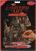 Copper Foil Engraving Art Kit 8"X10"-Kitten & Puppy by Royal Brush: Product Image