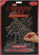 Copper Foil Engraving Art Kit 8"X10"-Giraffe & Baby by Royal Brush: Product Image