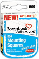 Click 'n Stick Permanent Mounting Squares 500/Pkg-White .5"X.5" by 3L: Product Image