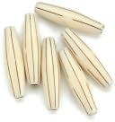 Synthetic Aged Bone Beads-1-1/2" 6/Pkg by Leather Factory: Product Image