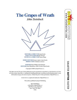 Grapes of Wrath (SparkNotes Literature Guide)