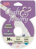 Craft & Jewelry Monofilament Cord #30 300 Feet/Pkg-Clear by Cousin: Product Image