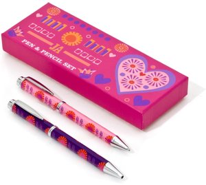Jonathan Adler Bohemian Bliss Tulip & Sunflower Pen & Pencil Set