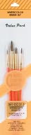 Crafter's Choice Watercolor Brush Set 4/Pkg-Round 2,4,8 Liner 0 by Royal Brush: Product Image