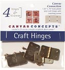 Decor Canvas Craft Hinges-Brass 1.25"X.75" 4/Pkg by Canvas Concepts: Product Image