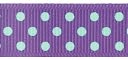 Clear Confetti Dots Ribbon 5/8" 3 Yards-Delphinium/Aqua by Offray: Product Image