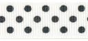 Clear Confetti Dots Ribbon 5/8" 3 Yards-White/Black by Offray: Product Image