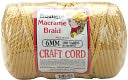 Bonnie Macrame Craft Cord 6mm 100 Yards-Gold by Pepperell: Product Image