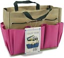 Project Tote 9-1/2"X8-1/2"X5"-Bright Pink/Khaki by Allary Totes: Product Image