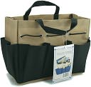 Project Tote 9-1/2"X8-1/2"X5"-Black/Khaki by Allary Totes: Product Image