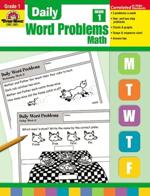 Daily Word Problems Math, Grade 1