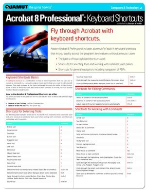 Acrobat 8 Professional: Keyboard Shortcuts (Quamut)