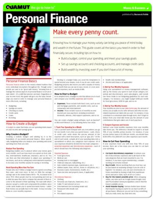 Personal Finance (Quamut)