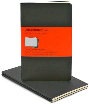 Moleskine Cahier Black Pocket Ruled Journal, Set of 3