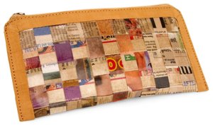 Recycled Woven Newspaper Pencil Pouch (8.5''x4''x.25'')