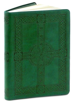 Green Embossed Celtic Cross Flexi Journal (5