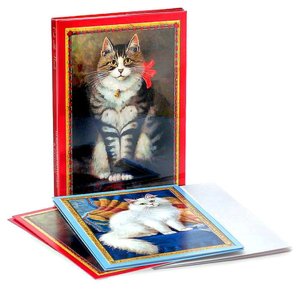 Cat with Heart Notelet Set of 10