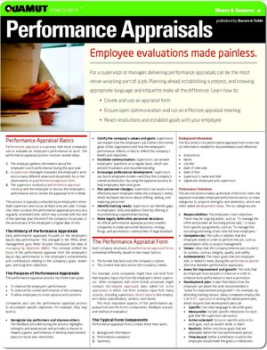 Performance Appraisals (Quamut)