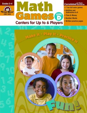 Math Games: Centers for up to 6 Players, Level D, Grades 3-4