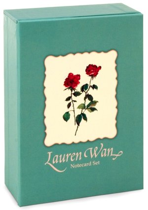 Lauren Wan Pink Rose Note Card Box Set/20 (3