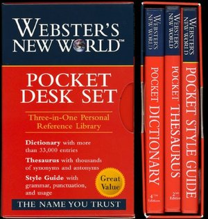 Webster's New World Pocket Desk Set : Pocket Style Guide, Pocket Thesaurus, Pocket Dictionary
