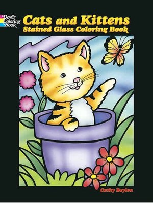 Cats and Kittens Stained Glass Coloring Book
