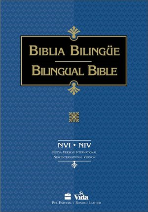 NVI/NIV Biblia Bilingue, piel imitacion negro, indice (Bilingual Bible)