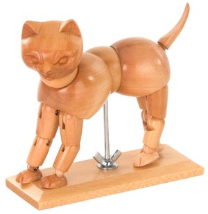 Wooden Cat Artist's Model