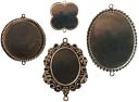 Artist Trading Card Gypsy Hardware-Antique Metal 4 Pieces by 7 Gypsies: Product Image