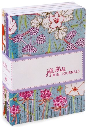 Jill Bliss Stylish Floral Journal Set of 4- 5 x 3.5
