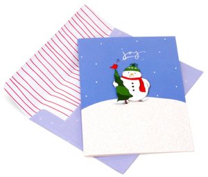 Joy Snowman Christmas Boxed Card