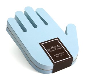 Jonathan Adler Blue Hand Shape Memo Pads -Set of 2 -(6