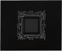 American Crafts Patterned 3-Ring Album 12"X12"-Black W/Embroidered Frame by American Crafts: Product Image