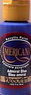 Americana Acrylic Paint 2 Ounces-Admiral Blue/Opaque by Deco Art: Product Image