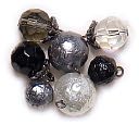 Blue Moon Lost & Found Glass Beads-Round Assorted Jet/Smoke/Crystal 7/Pkg by Blue Moon Beads: Product Image