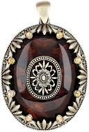 Blue Moon Global Nomad Pendant-Resin Oval W/Gold Edge 1/Pkg by Blue Moon Beads: Product Image