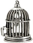 Blue Moon Tokens Metal Pendant 1/Pkg-Antique Ox Silver Birdcage by Blue Moon Beads: Product Image