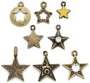 Blue Moon Tokens Metal Charms 8/Pkg-Ox Brass Star by Blue Moon Beads: Product Image