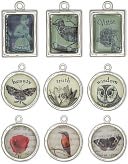 Blue Moon Poetiques Metal Graphic Charms 3/Pkg-Vintage #1 - Silver by Blue Moon Beads: Product Image