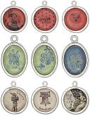 Blue Moon Poetiques Metal Graphic Charms 3/Pkg-Vintage #2 - Silver by Blue Moon Beads: Product Image