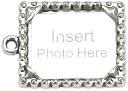 Blue Moon Plated Metal Dangle Charms-Silver Photo Frame #2 3/Pkg by Blue Moon Beads: Product Image